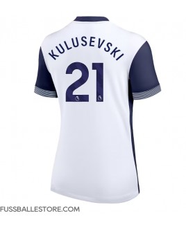 Günstige Tottenham Hotspur Dejan Kulusevski #21 Heimtrikot Damen 2024-25 Kurzarm